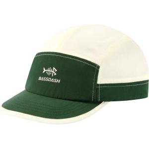 imageBASSDASH Ultralight UPF 50 Soft Baseball Caps Unstructured Quick Dry Folding Hat Adjustable for Men Woman Outdoor ActivitiesDark GreenBeige