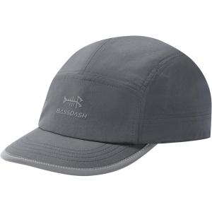 imageBASSDASH Ultralight UPF 50 Soft Baseball Caps Unstructured Quick Dry Folding Hat Adjustable for Men Woman Outdoor ActivitiesDark Grey