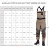 imageBASSDASH Mens Breathable Chest and Waist Convertible Waders for Fishing Hunting Stocking Foot and Boot Foot Waders Medium King