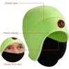 imageBASSDASH Soft Fleece 2in1 Hat with Ski Mask Ear Flap Ice Fishing Hunting Beanie for Men Women Cold Weather WinterLight Green