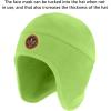 imageBASSDASH Soft Fleece 2in1 Hat with Ski Mask Ear Flap Ice Fishing Hunting Beanie for Men Women Cold Weather WinterLight Green