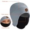 imageBASSDASH Soft Fleece 2in1 Hat with Ski Mask Ear Flap Ice Fishing Hunting Beanie for Men Women Cold Weather WinterLight Grey
