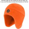 imageBASSDASH Soft Fleece 2in1 Hat with Ski Mask Ear Flap Ice Fishing Hunting Beanie for Men Women Cold Weather WinterOrange  Autumn Forest