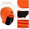 imageBASSDASH Soft Fleece 2in1 Hat with Ski Mask Ear Flap Ice Fishing Hunting Beanie for Men Women Cold Weather WinterOrange