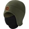 imageBASSDASH Soft Fleece 2in1 Hat with Ski Mask Ear Flap Ice Fishing Hunting Beanie for Men Women Cold Weather WinterArmy Green