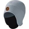 imageBASSDASH Soft Fleece 2in1 Hat with Ski Mask Ear Flap Ice Fishing Hunting Beanie for Men Women Cold Weather WinterLight Grey
