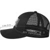 imageBASSDASH Altimate Fishing Hat Mesh Back for Men Women Adjustable Baseball Trucker CapBlack Fish Maple Flag