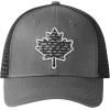 imageBASSDASH Altimate Fishing Hat Mesh Back for Men Women Adjustable Baseball Trucker CapDark Grey Fish Maple