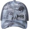 imageBASSDASH Altimate Fishing Hat Mesh Back for Men Women Adjustable Baseball Trucker CapGrey Hexagonal Scales