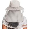 imageBASSDASH UPF 50 Mosquito Sun Hat with Hidden Head Net and Neck Flap for Men Women Outdoor Fishing Hiking CampingBeige