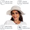 imageBASSDASH UPF 50 Mosquito Sun Hat with Hidden Head Net and Neck Flap for Men Women Outdoor Fishing Hiking CampingBeige