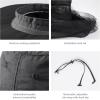 imageBASSDASH UPF 50 Mosquito Sun Hat with Hidden Head Net and Neck Flap for Men Women Outdoor Fishing Hiking CampingBlack
