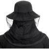 imageBASSDASH UPF 50 Mosquito Sun Hat with Hidden Head Net and Neck Flap for Men Women Outdoor Fishing Hiking CampingBlack