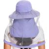 imageBASSDASH UPF 50 Mosquito Sun Hat with Hidden Head Net and Neck Flap for Men Women Outdoor Fishing Hiking CampingLight Purple