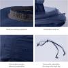 imageBASSDASH UPF 50 Mosquito Sun Hat with Hidden Head Net and Neck Flap for Men Women Outdoor Fishing Hiking CampingNavy Blue