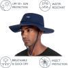 imageBASSDASH UPF 50 Mosquito Sun Hat with Hidden Head Net and Neck Flap for Men Women Outdoor Fishing Hiking CampingNavy Blue