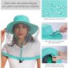 imageBASSDASH UPF 50 Mosquito Sun Hat with Hidden Head Net and Neck Flap for Men Women Outdoor Fishing Hiking CampingTurquoise