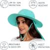 imageBASSDASH UPF 50 Mosquito Sun Hat with Hidden Head Net and Neck Flap for Men Women Outdoor Fishing Hiking CampingTurquoise