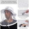 imageBASSDASH UPF 50 Mosquito Sun Hat with Hidden Head Net and Neck Flap for Men Women Outdoor Fishing Hiking CampingWhite
