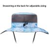 imageBASSDASH UPF 50 Sun Fishing Hat Water Resistant with Detachable Neck FlapBlue Ink Camo