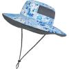 imageBASSDASH UPF 50 Sun Fishing Hat Water Resistant with Detachable Neck FlapBlue Ink Camo