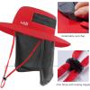 imageBASSDASH UPF 50 Sun Fishing Hat Water Resistant with Detachable Neck FlapRed