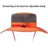 imageBASSDASH UPF 50 Sun Fishing Hat Water Resistant with Detachable Neck FlapVibrant Orange