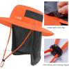 imageBASSDASH UPF 50 Sun Fishing Hat Water Resistant with Detachable Neck FlapVibrant Orange