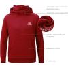 imageBASSDASH Youth Fishing Fleece Hoodie with Mask Water Resistant Kids Performance Sweatshirt FS18YRed