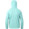 imageBASSDASH Youth Fishing Fleece Hoodie with Mask Water Resistant Kids Performance Sweatshirt FS18YSeafoam