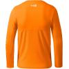 imageBASSDASH Youth Fishing T Shirts UPF 50 Long Sleeve Performance UV Protection Tee for Boys GirlsOrangeWhite Logo