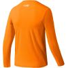 imageBASSDASH Youth Fishing T Shirts UPF 50 Long Sleeve Performance UV Protection Tee for Boys GirlsOrangeWhite Logo