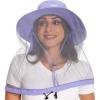 imageBASSDASH UPF 50 Mosquito Sun Hat with Hidden Head Net and Neck Flap for Men Women Outdoor Fishing Hiking CampingLight Purple