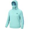 imageBASSDASH Youth Fishing Fleece Hoodie with Mask Water Resistant Kids Performance Sweatshirt FS18YSeafoam