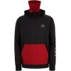 imageBASSDASH Mens Fishing Fleece Hoodie with Neck Gaiter Water Resistant Performance Hunting Sweatshirt FS18MBlackRed
