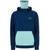 imageBASSDASH Mens Fishing Fleece Hoodie with Neck Gaiter Water Resistant Performance Hunting Sweatshirt FS18MDark BlueSeafoam