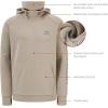 imageBASSDASH Mens Fishing Fleece Hoodie with Neck Gaiter Water Resistant Performance Hunting Sweatshirt FS18MHeather Oatmeal