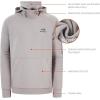 imageBASSDASH Mens Fishing Fleece Hoodie with Neck Gaiter Water Resistant Performance Hunting Sweatshirt FS18MLight Heather Grey