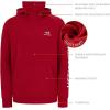 imageBASSDASH Mens Fishing Fleece Hoodie with Neck Gaiter Water Resistant Performance Hunting Sweatshirt FS18MRed