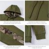 imageBASSDASH Mens Hunting Fleece Hoodie Midweight Water Resistant Performance Camo Fishing Outdoor Pullover Sweatshirt FS29MSphagnumGrunge Camo