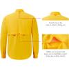 imageBASSDASH Mens Performance Fishing Hiking Shirt UPF 50 Button Down Long Sleeve Quick Dry FS21MAmber