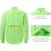 imageBASSDASH Mens Performance Fishing Hiking Shirt UPF 50 Button Down Long Sleeve Quick Dry FS21MApple Green