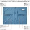 imageBASSDASH Mens Performance Fishing Hiking Shirt UPF 50 Button Down Long Sleeve Quick Dry FS21MDusty Blue