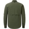 imageBASSDASH Mens Performance Fishing Hiking Shirt UPF 50 Button Down Long Sleeve Quick Dry FS21MOlive Green