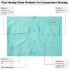 imageBASSDASH Mens Performance Fishing Hiking Shirt UPF 50 Button Down Long Sleeve Quick Dry FS21MSeafoam