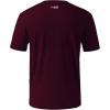 imageBASSDASH Mens UPF 50 Sun Protection Fishing Shirt Short Sleeve UV TShirtBurgundyWhite Logo