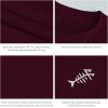 imageBASSDASH Mens UPF 50 Sun Protection Fishing Shirt Short Sleeve UV TShirtBurgundyWhite Logo