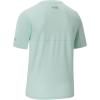 imageBASSDASH Mens UPF 50 Sun Protection Fishing Shirt Short Sleeve UV TShirtPastel TealGrey Logo