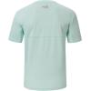 imageBASSDASH Mens UPF 50 Sun Protection Fishing Shirt Short Sleeve UV TShirtPastel TealGrey Logo