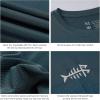 imageBASSDASH Mens UPF 50 Sun Protection Fishing Shirt Short Sleeve UV TShirtSlate BlueGrey Logo